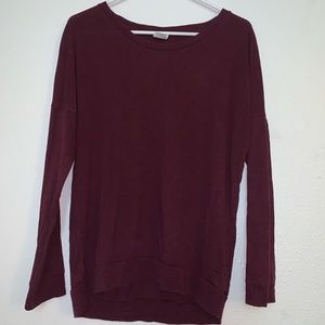 Victoria’s Secret PINK Maroon Long Sleeve Shirt